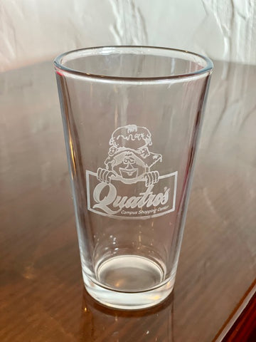 Quatro Etched Pint Glasses